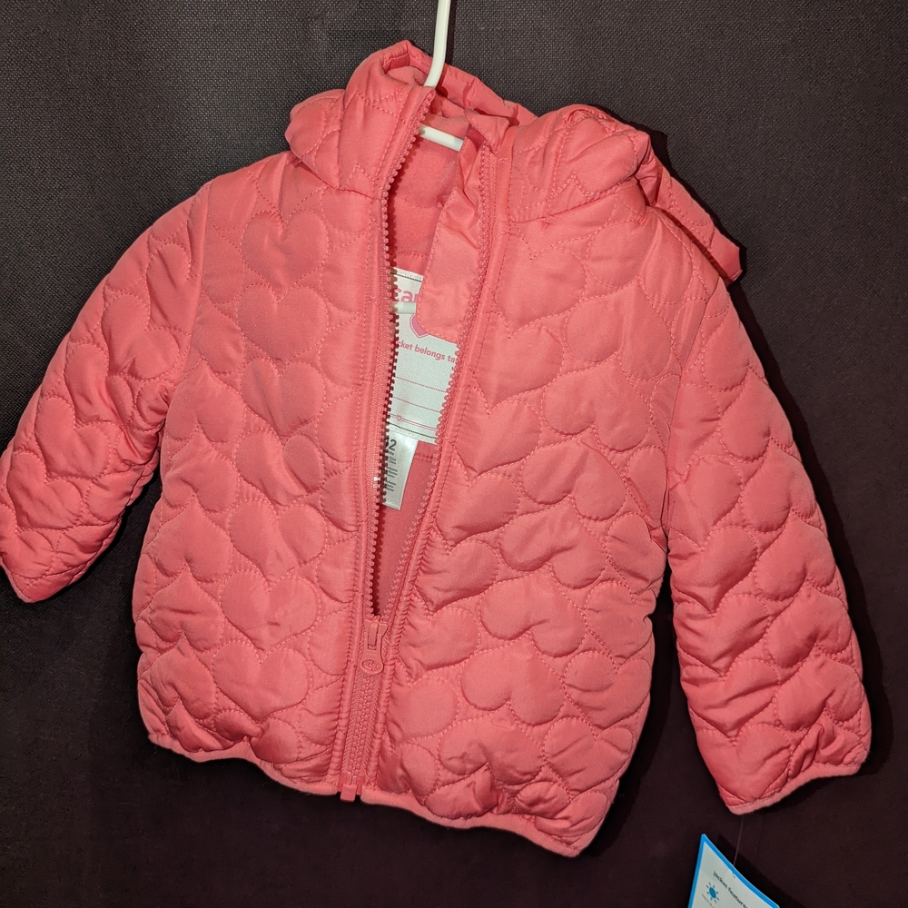 Kids Pink Quilted Jacket